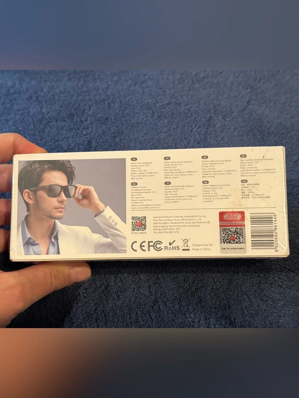 XO-E9 Smart Sunglasses in Black